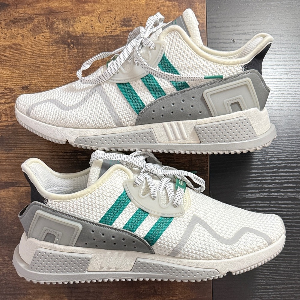adidas White and Green Men's Sneakers